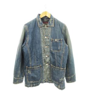 デニムジャケット Gジャン ジージャン ダメージ加工 ウォッシュ加工 ヴィンテージ加工 ツイードライナー付き