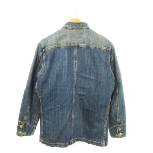 TAKEO KIKUCHI デニムジャケット Gジャン ジージャン ダメージ加工 ウォッシュ加工 ヴィンテージ加工 ツイードライナー付き