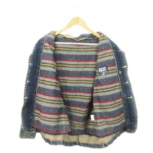 TAKEO KIKUCHI デニムジャケット Gジャン ジージャン ダメージ加工 ウォッシュ加工 ヴィンテージ加工 ツイードライナー付き