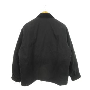 FREAK'S STORE 中綿ジャケット ジップアップ 切替 コーデュロイ 内側キルティング S 黒 ブラック /MN12 GY01