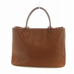 トートバッグ ハンド レザー ロゴ 茶 ブラウン GY12 /MQ