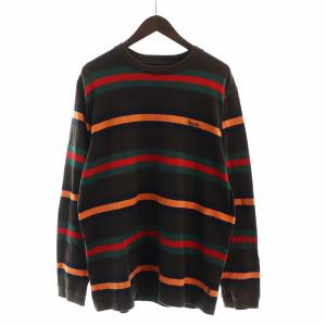 ロンＴ ボーダー XL ブラウン