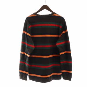 Supreme ロンＴ ボーダー XL ブラウン