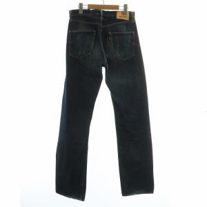 WAREHOUSE デニムパンツ ジーンズ ストレート ボタンフライ W30 L34 M インディゴ 紺 ネイビー 1000