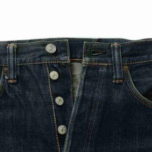WAREHOUSE デニムパンツ ジーンズ ストレート ボタンフライ W30 L34 M インディゴ 紺 ネイビー 1000