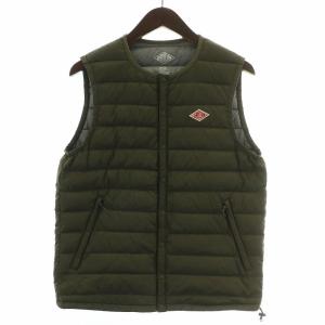 ダウンベスト インナージャケット ナイロン ロゴ 38 S カーキ 17A-KW-003 /XZ GY12