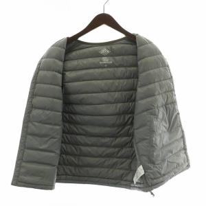 DANTON ダウンベスト インナージャケット ナイロン ロゴ 38 S カーキ 17A-KW-003 /XZ GY12