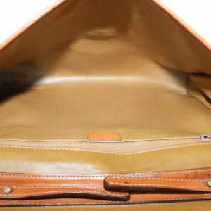 CELINE ショルダーバッグ レザー マカダム柄 総柄 マグネット ロゴ 茶色 ブラウン /XZ GY12