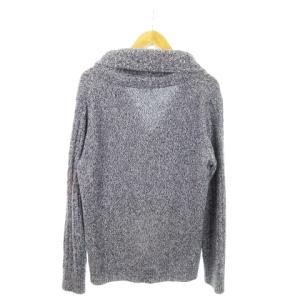 BLACK LABEL CRESTBRIDGE カーディガン ニット ショールカラー 長袖 ミックスカラー 4 XL 紺 ネイビー /MN15 GY12