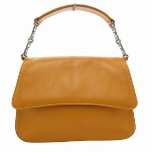 ミニハンドバッグ 手提げ レザー チェーン 黄 イエロー /FF GY12