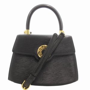 ハンドバッグ ショルダー 2WAY 斜め掛け フォーマル ロゴ レザー 黒 ブラック /GV GY12