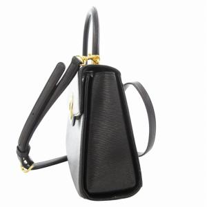 HANAE MORI ハンドバッグ ショルダー 2WAY 斜め掛け フォーマル ロゴ レザー 黒 ブラック /GV GY12