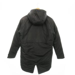 MIZUNO ブレスサーモ中綿ミドル丈コート ジップアップ フーディー ロゴ 吸湿発熱 スポーツ XS 黒 ブラック