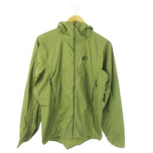 ブリーズバリヤーワイルダーライトジャケット ジップアップパーカー ロゴ 軽量 アウトドア L 緑 カーキ