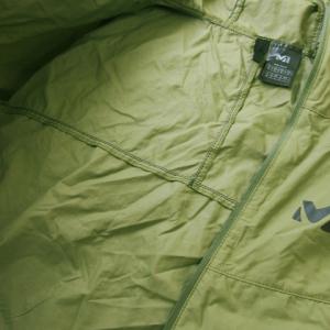 MILLET ブリーズバリヤーワイルダーライトジャケット ジップアップパーカー ロゴ 軽量 アウトドア L 緑 カーキ