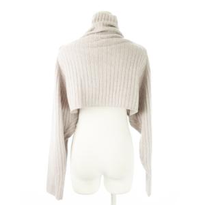 MACKINTOSH LONDON タートル ショルダー ウォーマー クロップド ニット セーター ハイネック 長袖 リブ クロスデザイン
