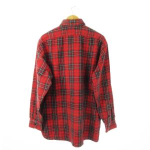 RRL 90s 初期 三ツ星タグ フランネル シャツ ネルシャツ 厚手 コットン 長袖 チェック 総柄 M 赤