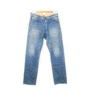 デニムパンツ ジーンズ ストレート シンチバック ボタンフライ 赤耳 セルビッチ オレンジステッチ 33