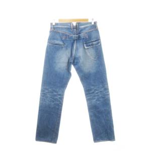 KATO` デニムパンツ ジーンズ ストレート シンチバック ボタンフライ 赤耳 セルビッチ オレンジステッチ 33