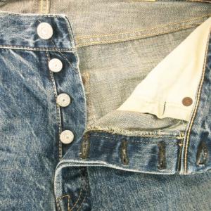 SUGAR CANE 1947 デニムパンツ ジーンズ ストレート ダメージ リペア加工 ボタンフライ 赤耳 セルビッチ W33