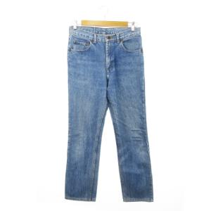 デニムパンツ ジーンズ テーパード ハイウエスト ウォッシュ加工 30/36 青 ブルー /MN18 GY12