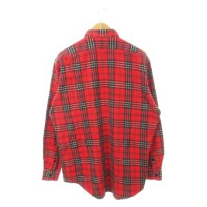 RRL 90s ヴィンテージ 初期 三ツ星タグ ネルシャツ コットン 長袖 チェック 総柄 M 赤 レッド /AH25