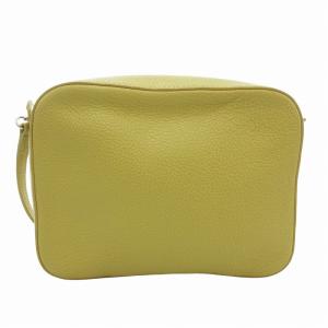 FURLA 美品 ショルダーバッグ 斜め掛け レザー ロゴ 黄 イエロー /FF GY12 AA