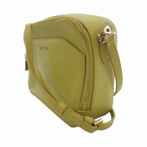 FURLA 美品 ショルダーバッグ 斜め掛け レザー ロゴ 黄 イエロー /FF GY12 AA