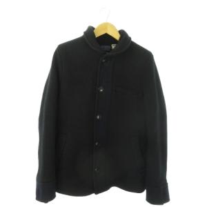 ジャケット 裏ボア 袖リブ 配色 バイカラー 3 L 紺 ネイビー /AO14 GY12