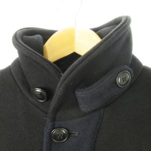 BLUE BLUE JAPAN ジャケット 裏ボア 袖リブ 配色 バイカラー 3 L 紺 ネイビー /AO14 GY12