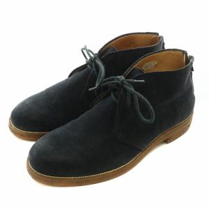 チャッカブーツ スエード ラウンドトゥ 25cm 紺 ネイビー /XZ GY12
