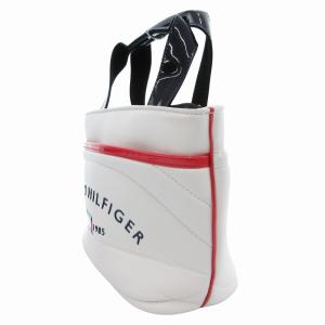 TOMMY HILFIGER 美品 ハンドバッグ 手提げ ロゴ レザー エナメル 白 ホワイト /FF GY12 AA