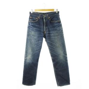 501 デニムパンツ ボタンフライ ウォッシュ加工 ヒゲ ブランクタブ