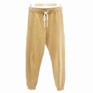 イージーパンツ スウェット ロゴ 刺繍 S ベージュ /HO GY19