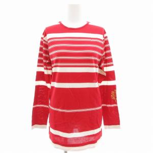 スポーツ SPORT 美品 ヴィンテージ ニット カットソー 長袖 プルオーバー ボーダー CDロゴ刺繍