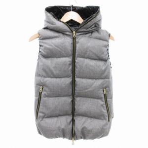 LANIFICIO ダウンベスト ジャケット パーカー カシミヤ混 44 グレー /JS GY19