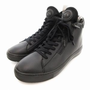 美品 スニーカー シューズ ハイカットレザー US11 29cm ブラック 黒 /UO GY19