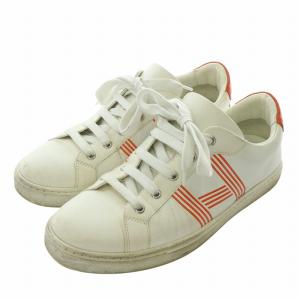 HERMES AVANTAGE スニーカー Hロゴ 41 ホワイト