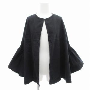 ノーカラージャケット ブラック