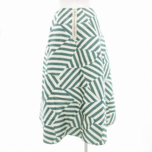 Drawer ユナイテッドアローズ UNITED ARROWS シルクフレアスカート タック ロング マキシ 総柄 38