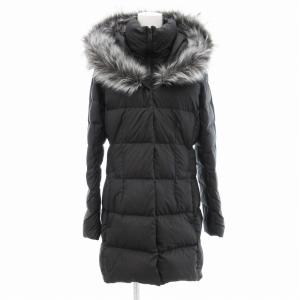 ダウンコート ジャケット フェイクファー ロゴ M 黒 ブラック NJ1DK82B /JS GY19