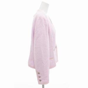 CHANEL 00T P15285V08560 ノーカラー ジャケット ダブル コットン ナイロン ツイード ココマーク