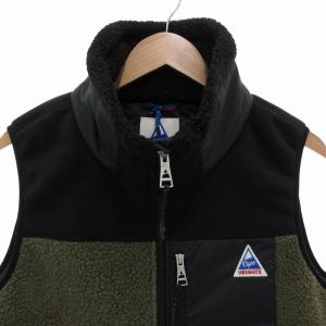 CAPE HEIGHTS CAPEHEIGHTS タグ付き BRAKEHEART II VEST フリースベスト ジップアップ ボア ロゴ M カーキ /FF2