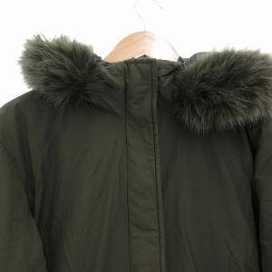 THE NORTH FACE ダウンジャケット ブルゾン フード フェイクファー ロゴ M/90 カーキ NJ1DN87C /FF GY19