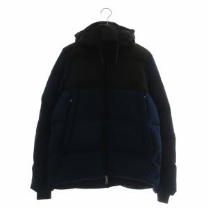 NEWFANE JACKET ダウンジャケット アウター フード ジップアップ ロゴ S 黒 ブラック