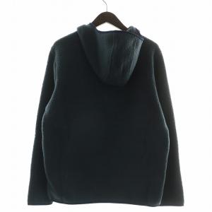 Patagonia レトロパイルプルオーバー フリースジャケット ハーフジップ フード ロゴ S 紺 ネイビー 22790FA21