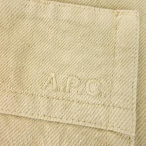 A.P.C. シャツジャケット オーバーシャツ 長袖 レギュラーカラー ロゴ刺繍 S グレージュ スモーキー 24E1-COFCH-H02918