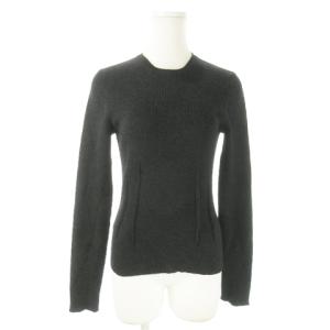 リブニット セーター クルーネック 長袖 ウール タック 40 S グレー /AO18 GY19