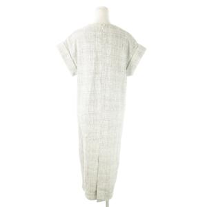 UNITED ARROWS ミックスツイードジャンパースカート ロング キーネック 36 S 白 ホワイト 1526-257-5266