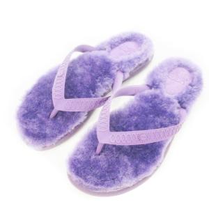 Fluffie フラッフィー ビーチサンダル トングサンダル ファー 23.0cm 紫 パープル 1684